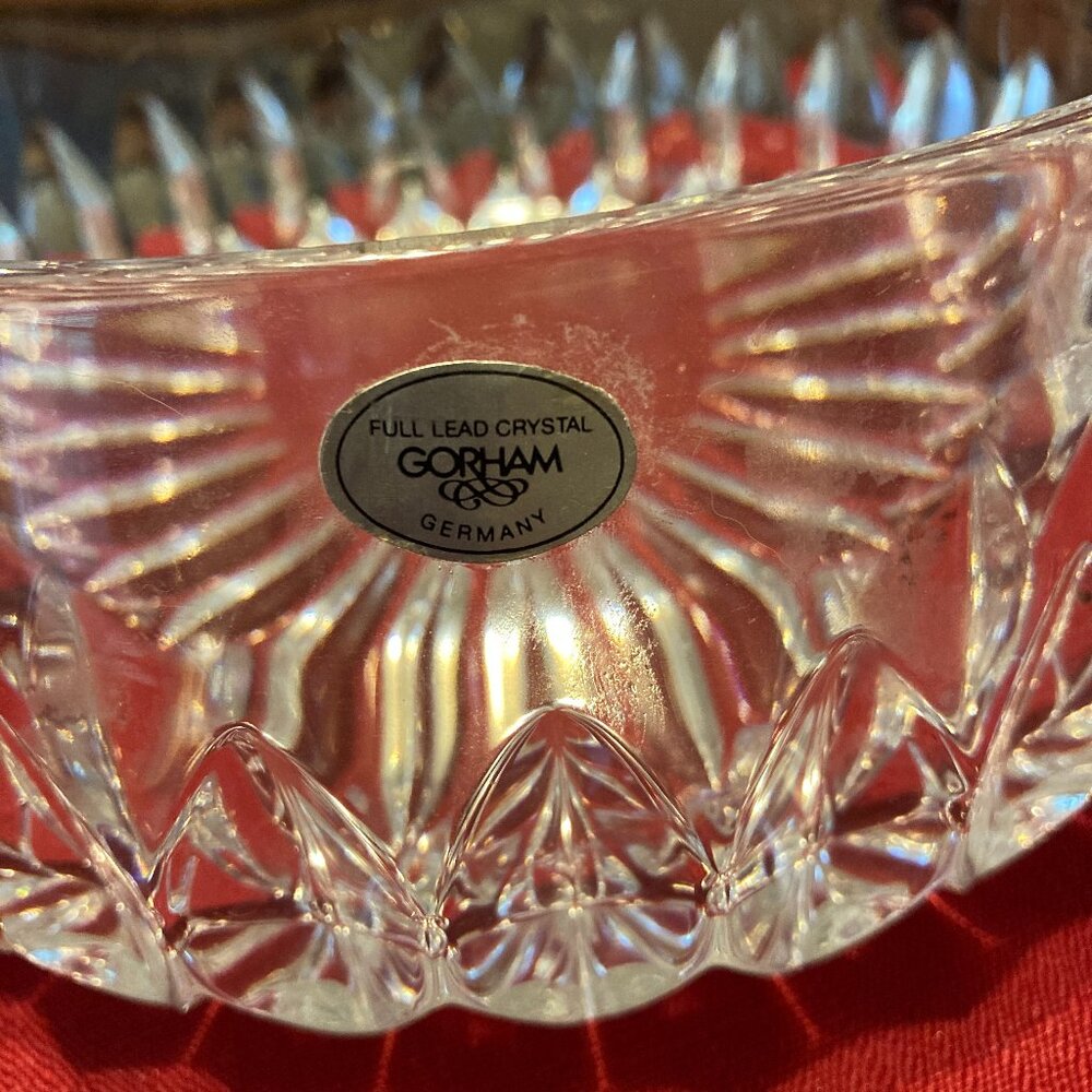 Vintage Heavyweight Full Lead Crystal Cut Glass Bowl